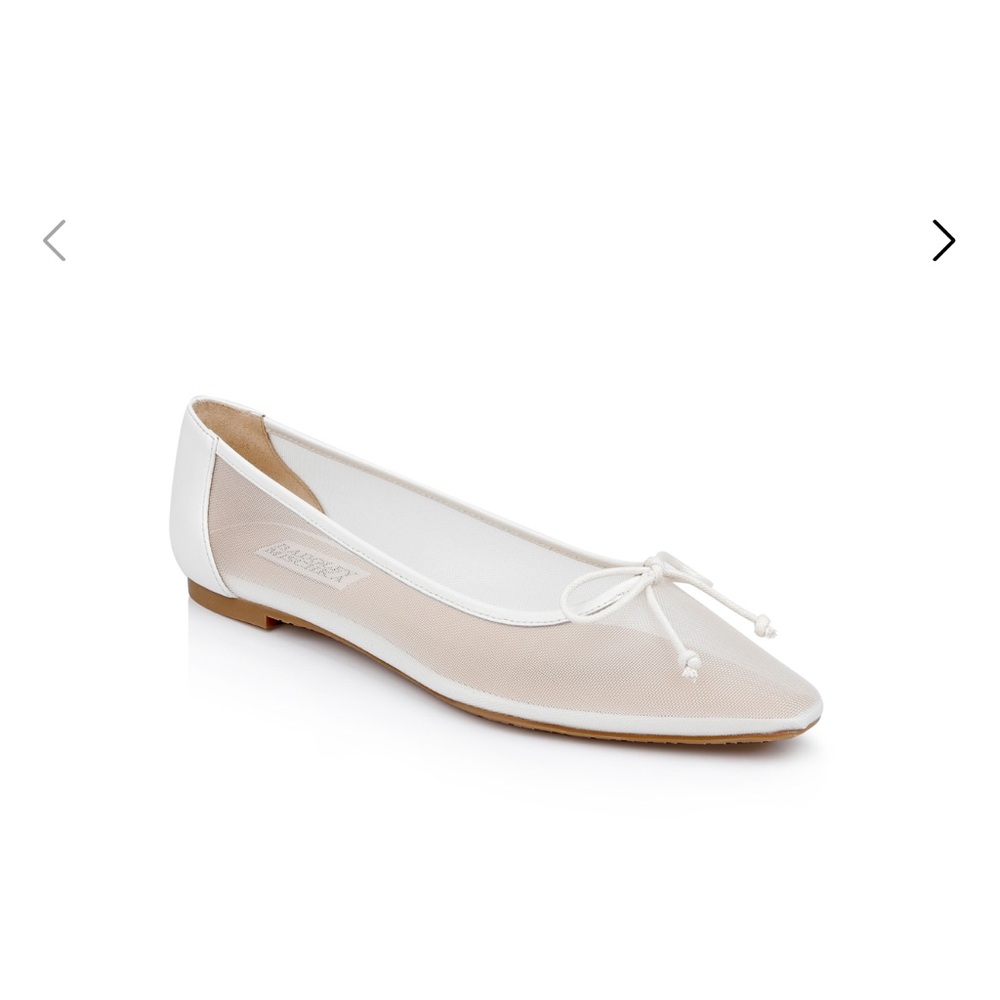 Badgley Mischka white flats